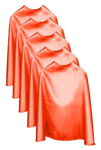 5-Pack Premium Superhero Capes / Single Color