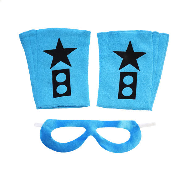 Superhero Mask & Blaster Cuffs Combo - Ocean Blue