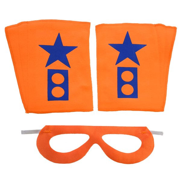 Superhero Mask & Blaster Cuffs Combo - Orange